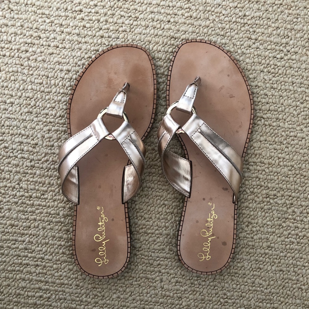Lilly Pulitzer McKim Gold Metallic Sandal